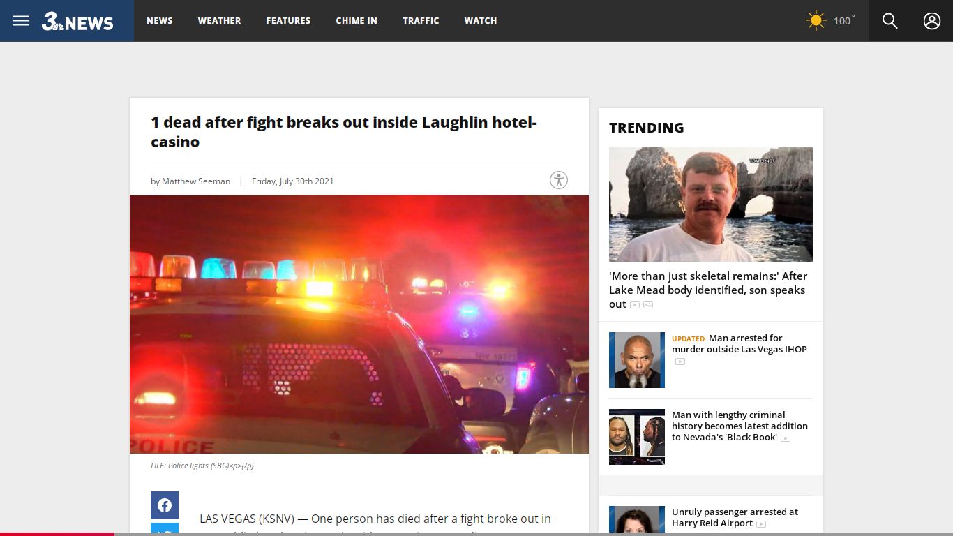 1 dead after fight breaks out inside Laughlin hotel-casino